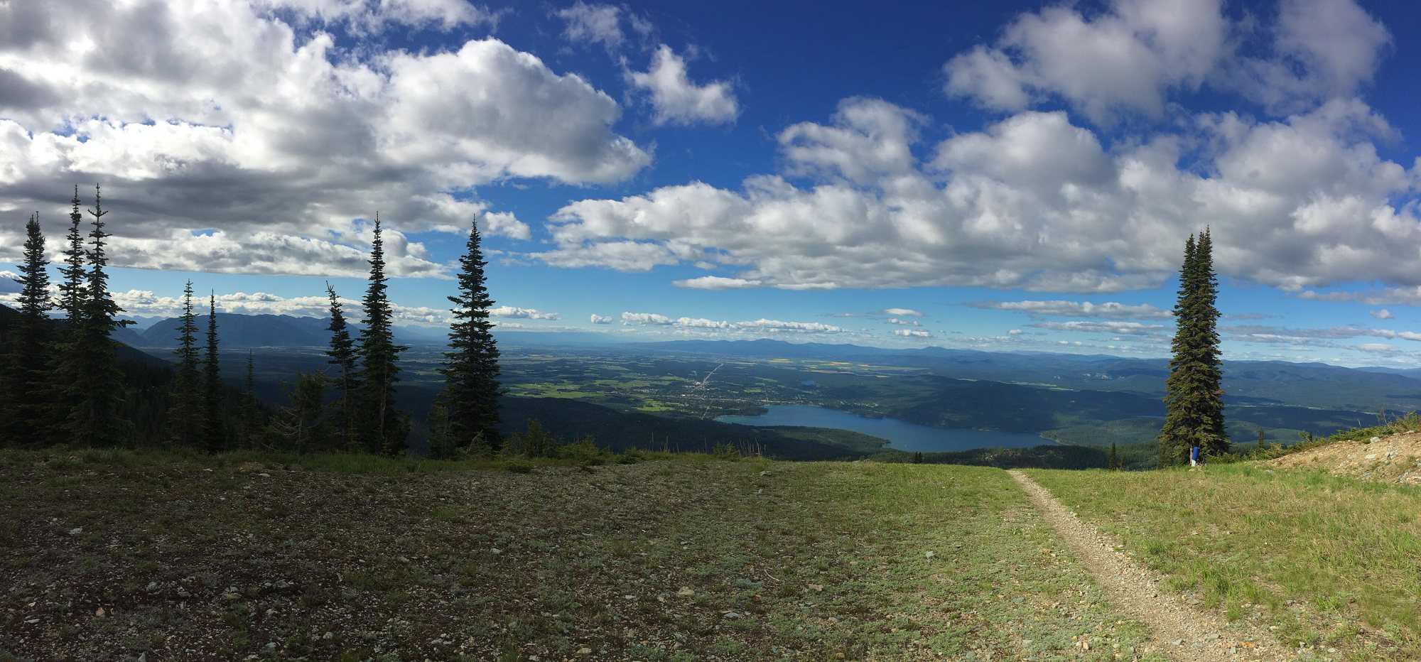 Whitefish Lake and the valley seen from Big Mountain.